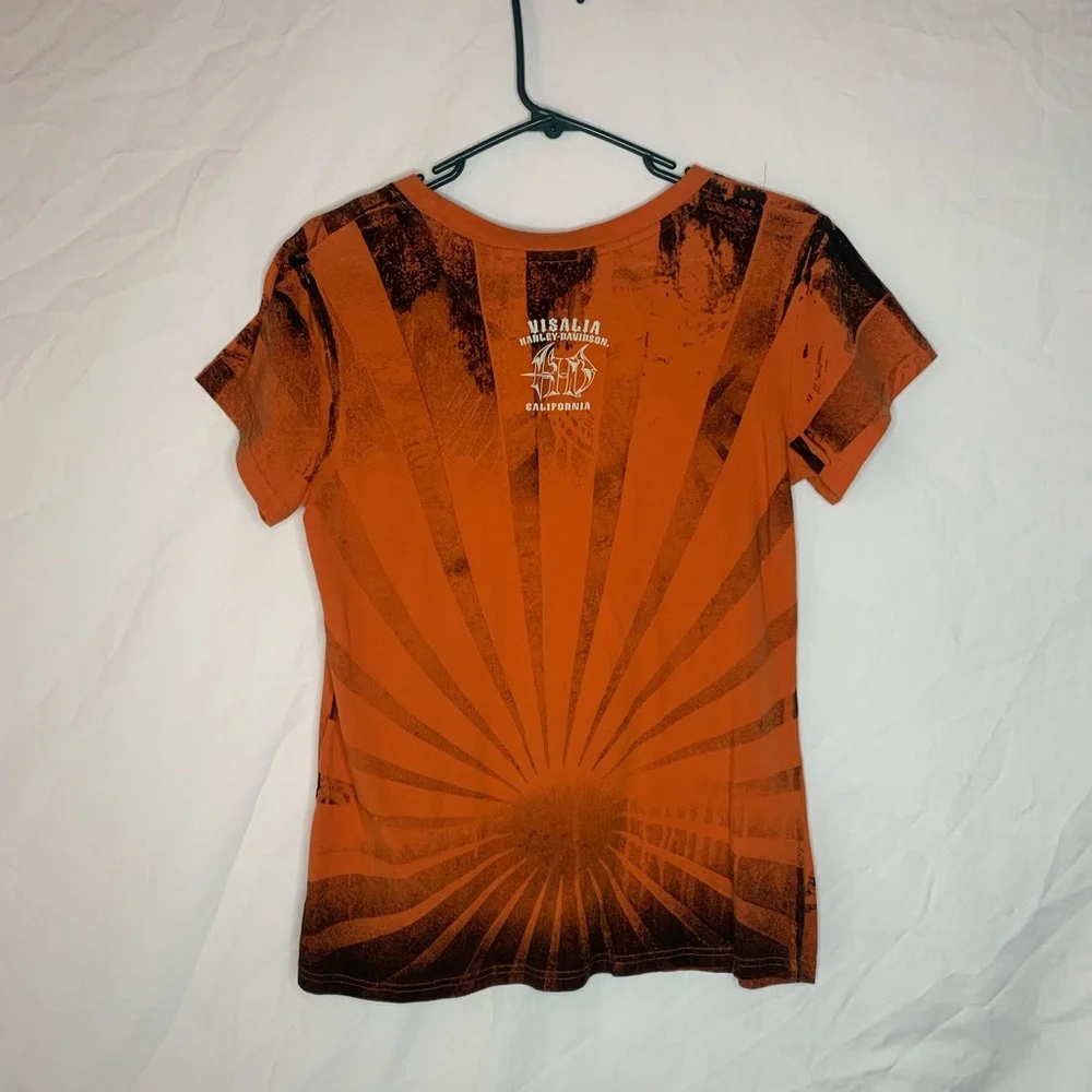 Harley Davidson women’s T-shirt short sleeve L Visalia California 2010 - Picture 2 of 8